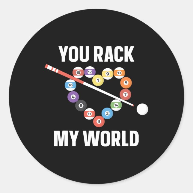 Adesivo Redondo Billiards Piscina Player Ball Pun Dias de os namor (Frente)