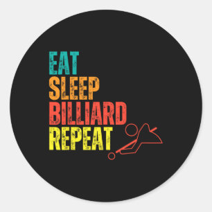 Adesivo Redondo Billiards Roupa Cote Billiards Engraçados Jogadore