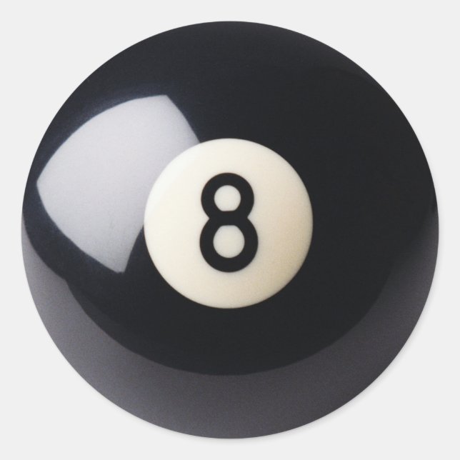 Adesivo Redondo Billiards Snooker 8-Ball Stickers (Frente)