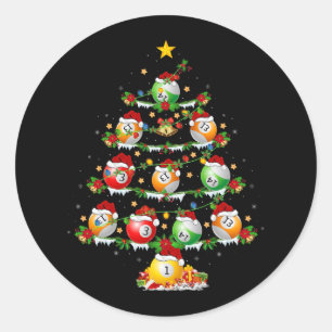 Adesivo Redondo Billiards Sports Lover Billiards Christma