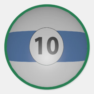 Adesivo Redondo Billiards Ten Ball