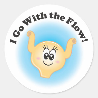Adesivo Redondo Billie Bladder "I Go With The Flow" Stickers