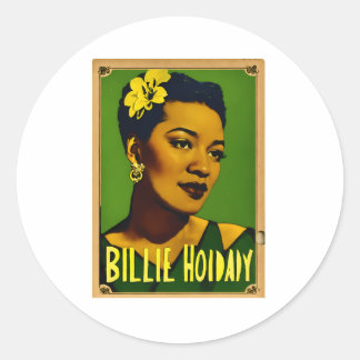 Adesivo Redondo Billie Holiday