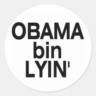 Adesivo Redondo Bin Lyin de Obama