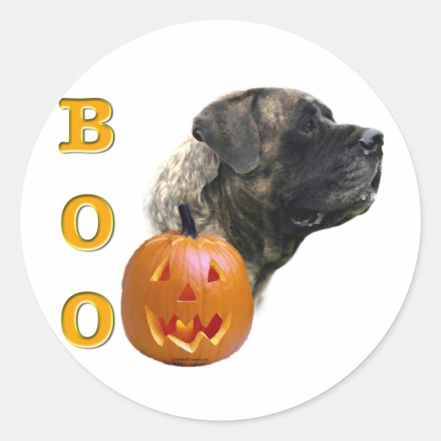 Adesivo Redondo Bindle Mastiff Boo Sticker (Frente)