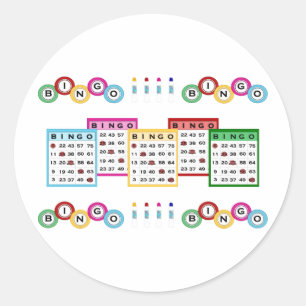 Adesivo Redondo Bingo