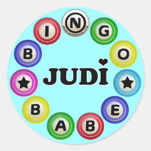 Adesivo Redondo Bingo Babe Judi (Frente)