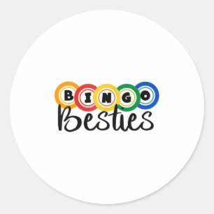 Adesivo Redondo Bingo Besties Bingo Buddy Bingo Engraçado Bingo