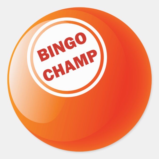 ADESIVO REDONDO BINGO CHAMP BINGO BALL (Frente)
