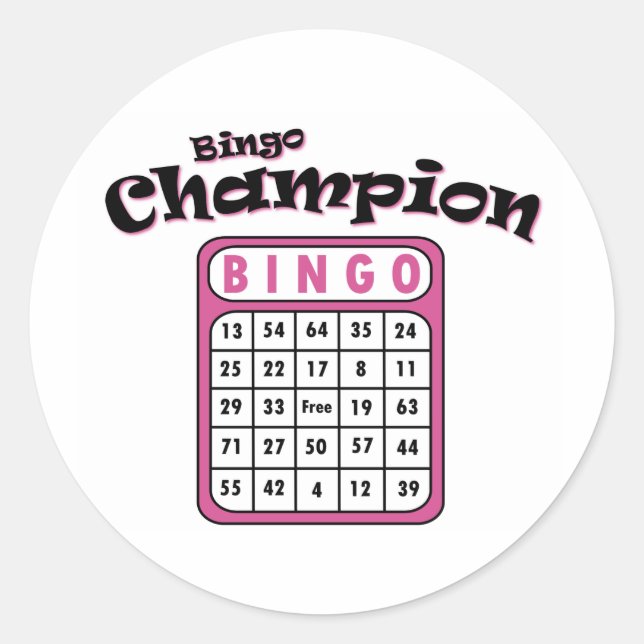 Adesivo Redondo Bingo Champion (Frente)