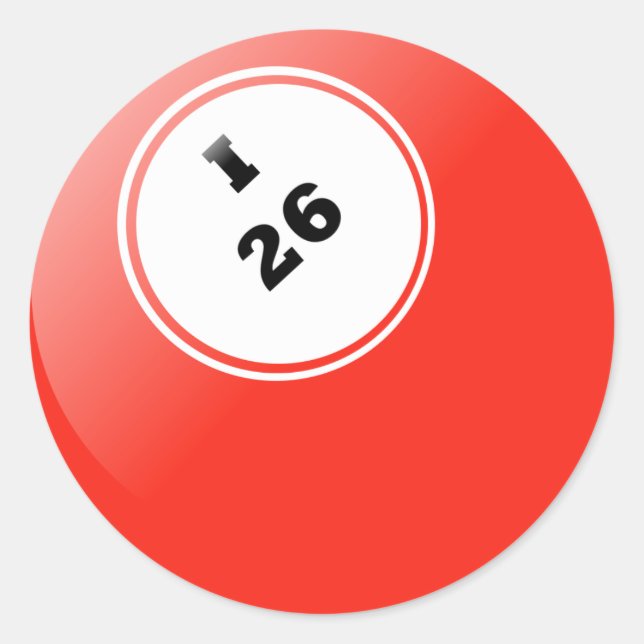 Adesivo Redondo Bingo I-26 Sticker (Frente)