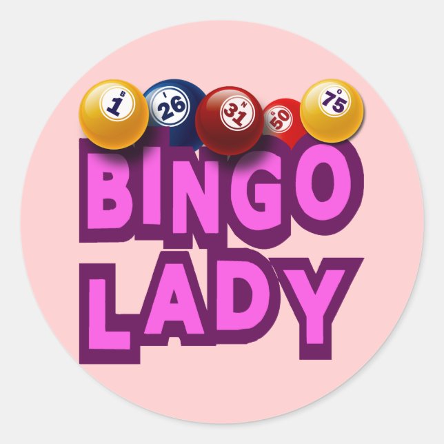 ADESIVO REDONDO BINGO LADY (Frente)