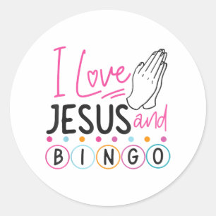 Adesivo Redondo Bingo Player Jesus Faith Christian Adoro Jesus An