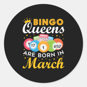 Adesivo Redondo Bingo Queens São Nasceres em março