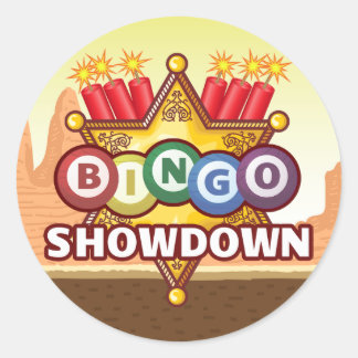 Adesivo Redondo Bingo Showdown Stickers