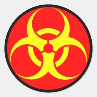 ADESIVO REDONDO BIO HAZARD