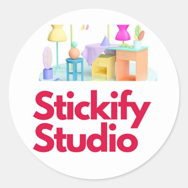 Adesivo Redondo Biografia/Descrição (para compro ou perfil): (Frente)