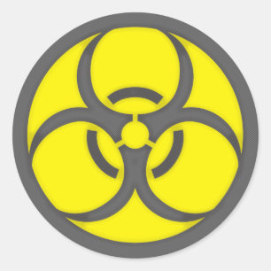 ADESIVO REDONDO BIOHAZARD