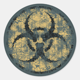 Adesivo Redondo Biohazard - círculo - dist