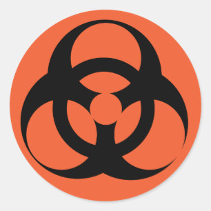 Adesivo Redondo Biohazard - perigo biológico