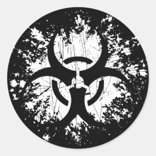 Adesivo Redondo Biohazard - Splat