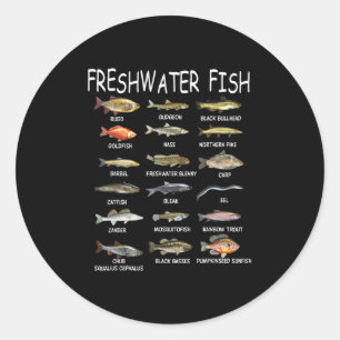 Adesivo Redondo Biologia das Espécies de Peixes Tipos de Peixes de