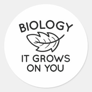 Adesivo Redondo Biologia Que Ela Cresce Em Você