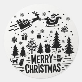 Adesivo Redondo Bip&art CHRISTMAS MERRY