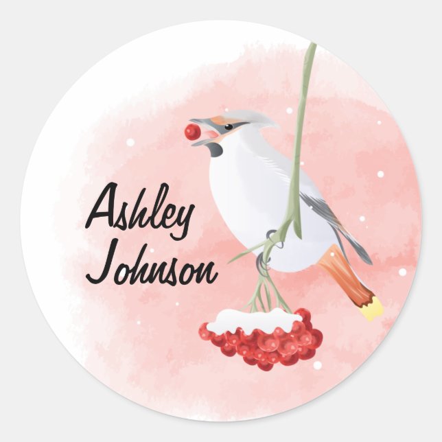 Adesivo Redondo Bird Berry (Frente)