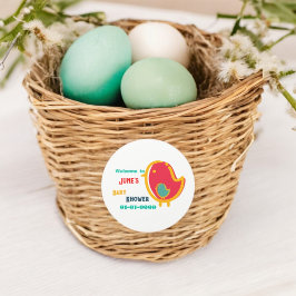 Adesivo Redondo Bird Cartoon