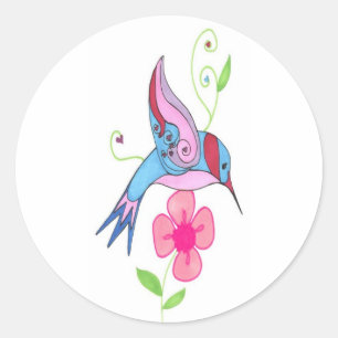 Adesivo Redondo Bird-Sticker