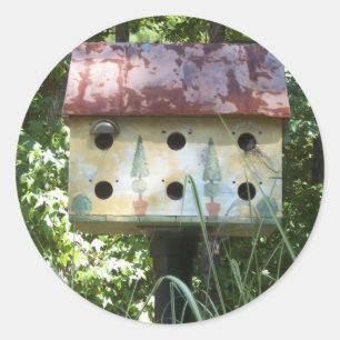 Adesivo Redondo Birdhouse no Sun