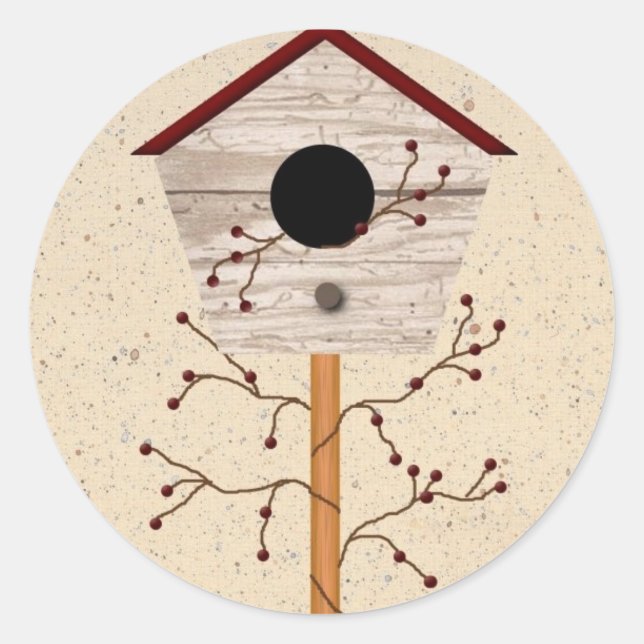 Adesivo Redondo Birdhouse Sticker (Frente)