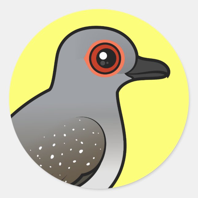 Adesivo Redondo Birdorable Diamond Dove (Frente)