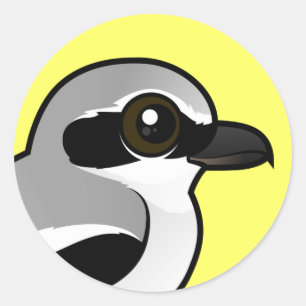 Adesivo Redondo Birdorable Norte Shrike