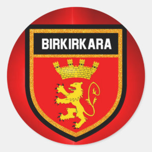 Adesivo Redondo Birkirkara Flag