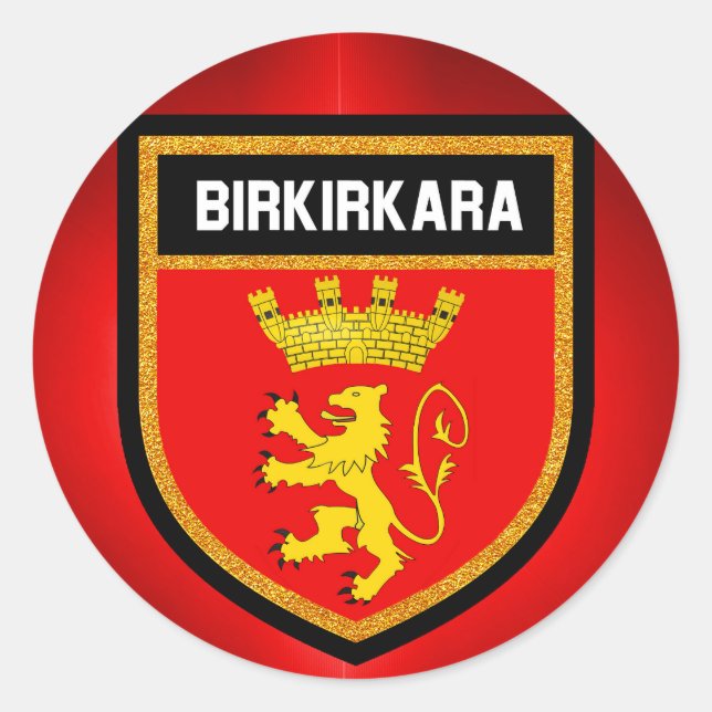 Adesivo Redondo Birkirkara Flag (Frente)