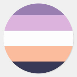 Adesivo Redondo Biromantic Pride Flag