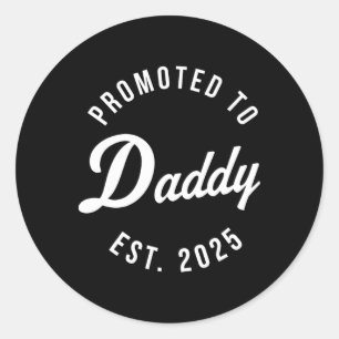 Adesivo Redondo Birth Gift Co. Funny 1rua Time Pai Est 2025 Novo p