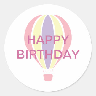 Adesivo Redondo Birthday Balloon Sticker