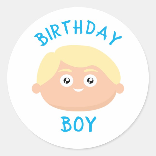 Adesivo Redondo Birthday Boy (Frente)
