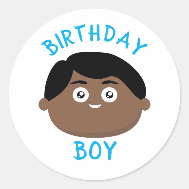 Adesivo Redondo Birthday Boy (Frente)