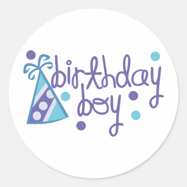 Adesivo Redondo Birthday Boy (Frente)