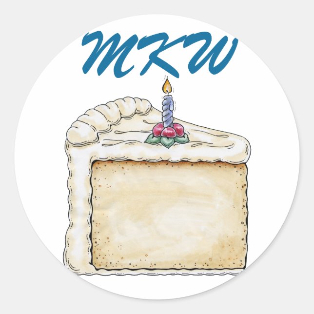 Adesivo Redondo Birthday Cake Sticker - SRF (Frente)
