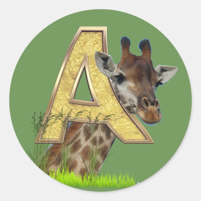 Adesivo Redondo Birthday-Capital Monograma - letra A (Frente)