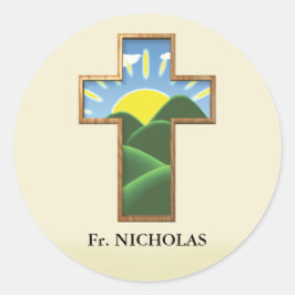 Adesivo Redondo Birthday Cross Personalizado