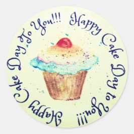 Adesivo Redondo Birthday Sticker