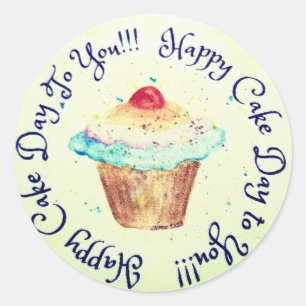 Adesivo Redondo Birthday Sticker