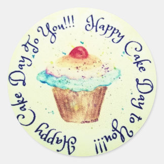 Adesivo Redondo Birthday Sticker