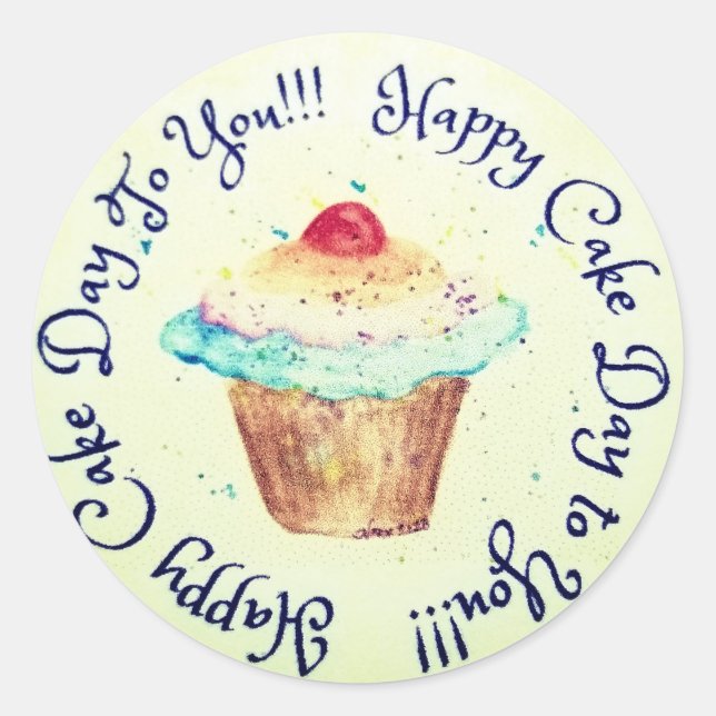 Adesivo Redondo Birthday Sticker (Frente)